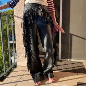 Fringe Leather Chaps